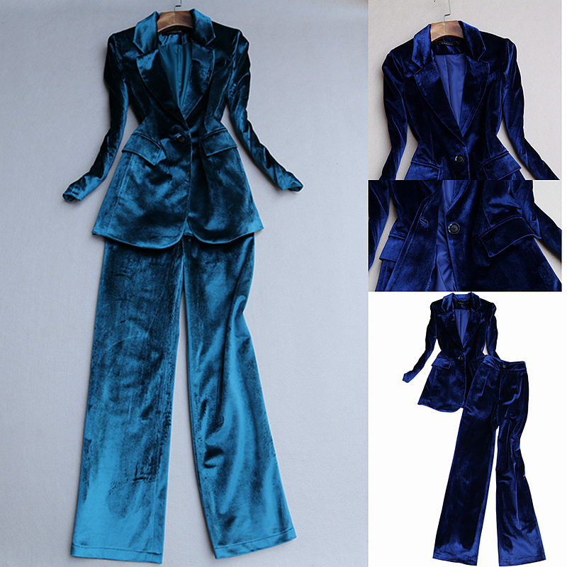 Two Sets of Spring and Autumn New Fashion Ladies Were Fine Velvet Gold Women Wide-legged Pants Suit Tide 7x4r
Two Sets of Spring and Autumn New Fashion Ladies Were Fine Velvet Gold Women Wide-legged Pants Suit Tide 7x4r