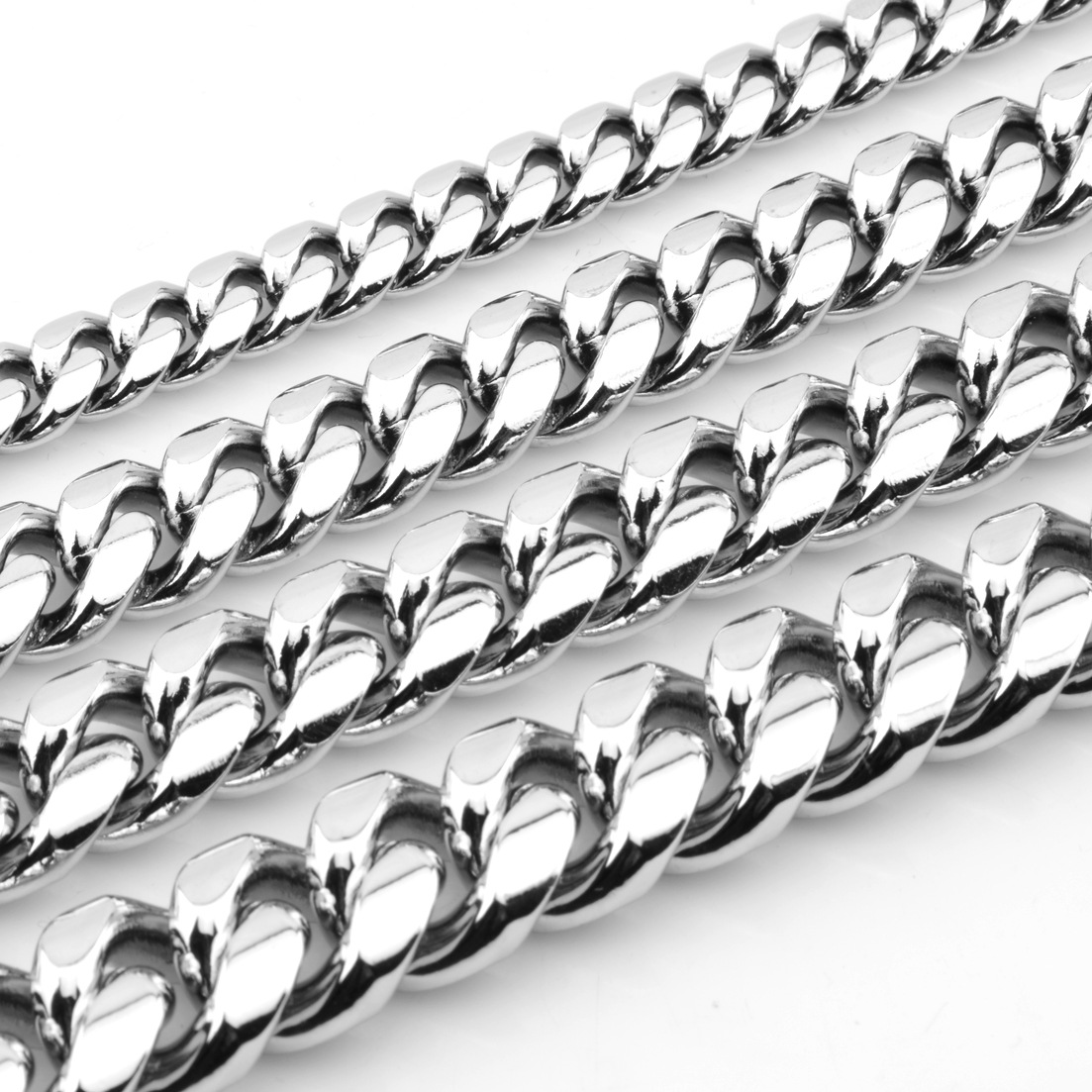 High Quality Miami Cuban k Chain Necklace Men Hip Hop Gold Sier Necklaces Stainless Steel Jewelry