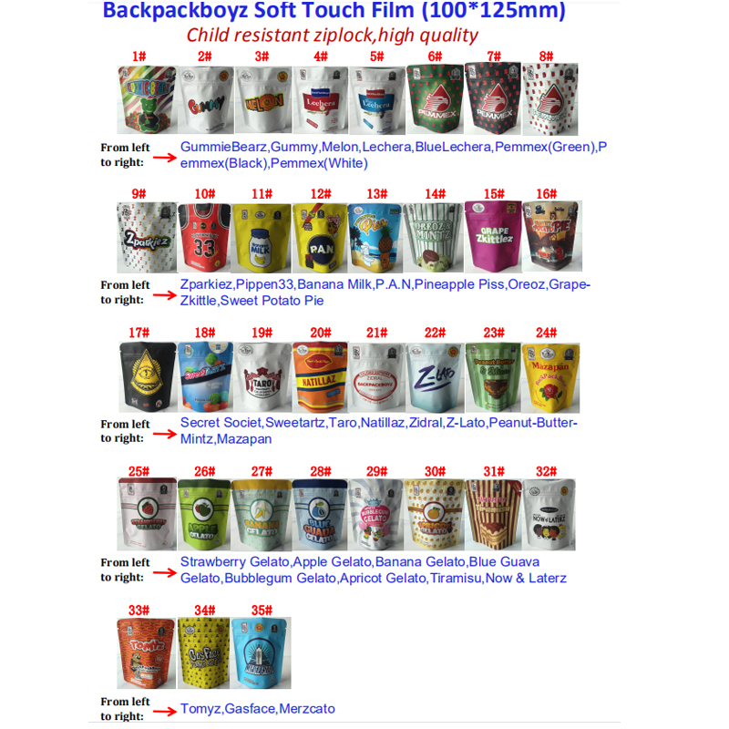 BACKPACKBOYZ 3.5g resealable smell proof bags baggies backpack boyz BISCOTTI GELATO 41 GUARANA BILLY KIMBER ZERBERT GELATTI mylar bags
BACKPACKBOYZ 3.5g resealable smell proof bags baggies backpack boyz BISCOTTI GELATO 41 GUARANA BILLY KIMBER ZERBERT GELATTI mylar bags