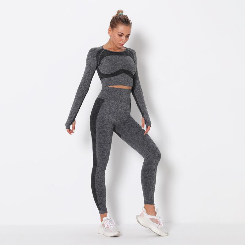 Yoga Outfit 2 Pieces 2021 Seamless Leggings Suit For Fitness Women Crop Top Women's Tracksuit Womens Sport Woman Clothes Set, Gray
Yoga Outfit 2 Pieces 2021 Seamless Leggings Suit For Fitness Women Crop Top Women's Tracksuit Womens Sport Woman Clothes Set, Gray