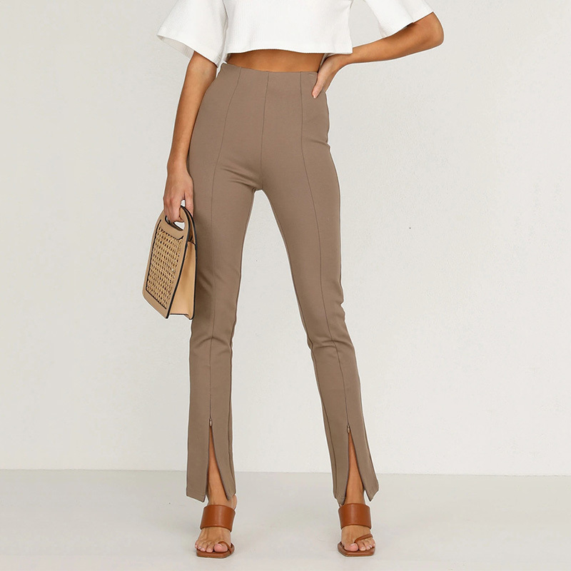 2021 Ankle Split Little Flare Women Elegant Office Lady High Waist Long Pants Solid Cotton Blend Autumn New Simple Design U2td, Black
2021 Ankle Split Little Flare Women Elegant Office Lady High Waist Long Pants Solid Cotton Blend Autumn New Simple Design U2td, Black