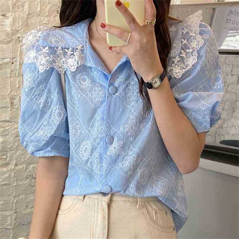 Femme Girls Puff Sleeves Prom Casual Shirts Brief Retro Romance Lace Chic Loose Streetwear Sweet Tops Blouses 210525, Blue
Femme Girls Puff Sleeves Prom Casual Shirts Brief Retro Romance Lace Chic Loose Streetwear Sweet Tops Blouses 210525, Blue