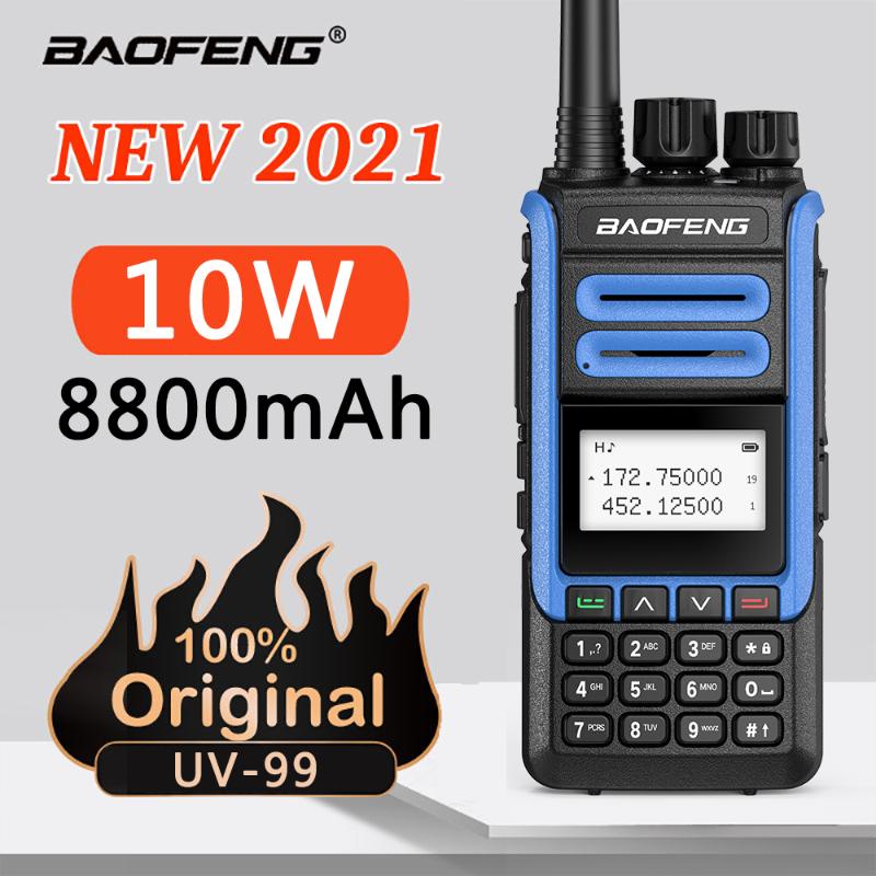 Real 10W Baofeng UV-99 Walkie Talkie High Power Portable Two Way Ham CB Radio Dual Band FM Transceiver Hunting Transmitter UV-5R
Real 10W Baofeng UV-99 Walkie Talkie High Power Portable Two Way Ham CB Radio Dual Band FM Transceiver Hunting Transmitter UV-5R