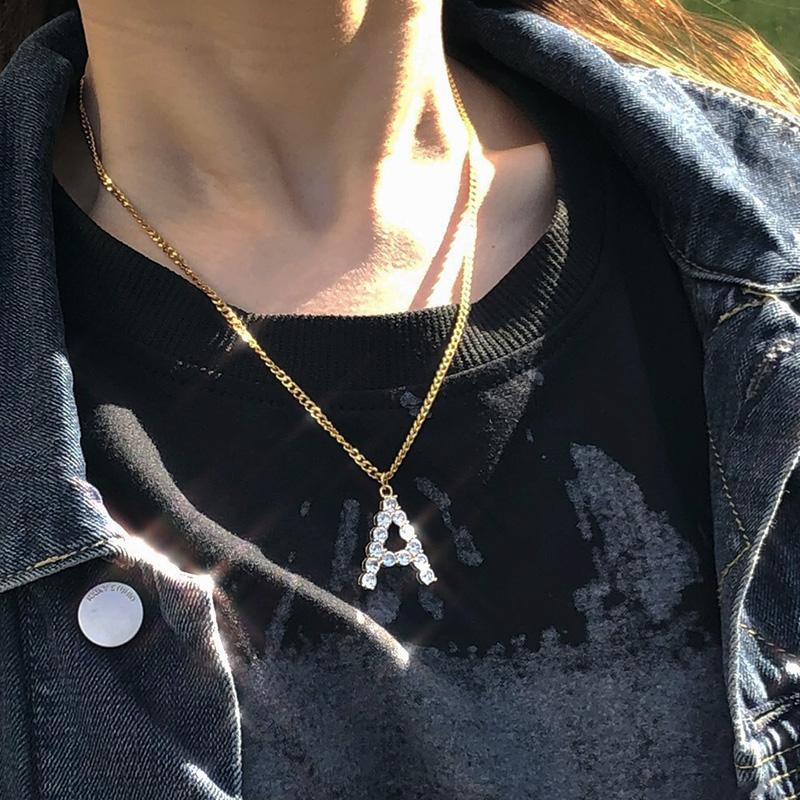 Pendant Necklaces Zircon Initial Letters Necklace For Women Gold Silver Color Stainless Steel 2021 Trend Chain Alphabet Jewelry
Pendant Necklaces Zircon Initial Letters Necklace For Women Gold Silver Color Stainless Steel 2021 Trend Chain Alphabet Jewelry
