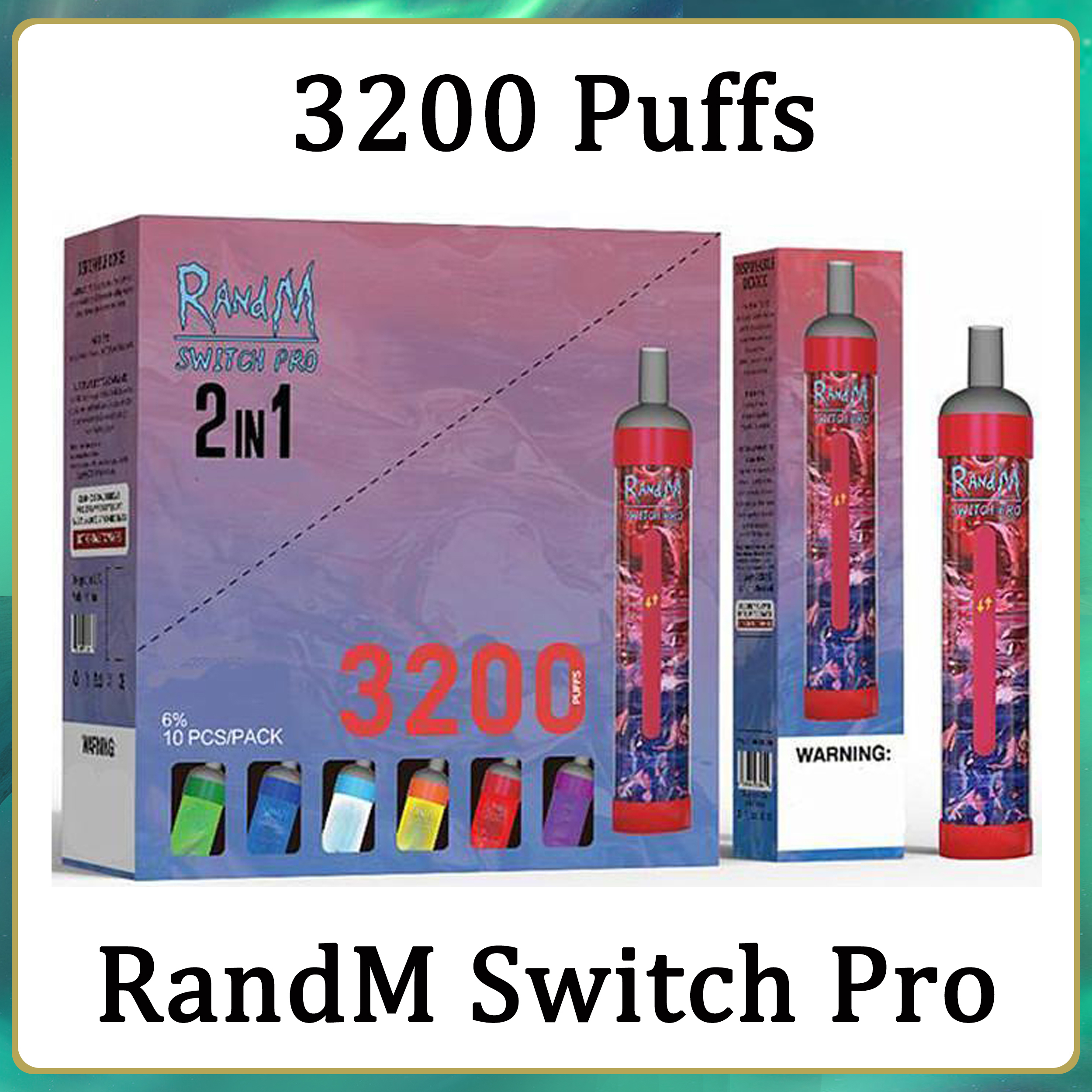 100% Original RandM Switch Pro LED Light 2IN1 3200 Puffs E cigarettes Disposable Vape Pen Device Kit 7ml pod 1100mAh Rechargeable Battery Dazzle
100% Original RandM Switch Pro LED Light 2IN1 3200 Puffs E cigarettes Disposable Vape Pen Device Kit 7ml pod 1100mAh Rechargeable Battery Dazzle