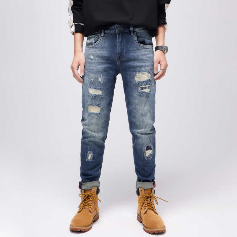 Street Style Fashion Men Jeans Retro Blue Destroyed Ripped Vintage Designer Patchwork Hip Hop Frayed Hole Denim Pants
Street Style Fashion Men Jeans Retro Blue Destroyed Ripped Vintage Designer Patchwork Hip Hop Frayed Hole Denim Pants