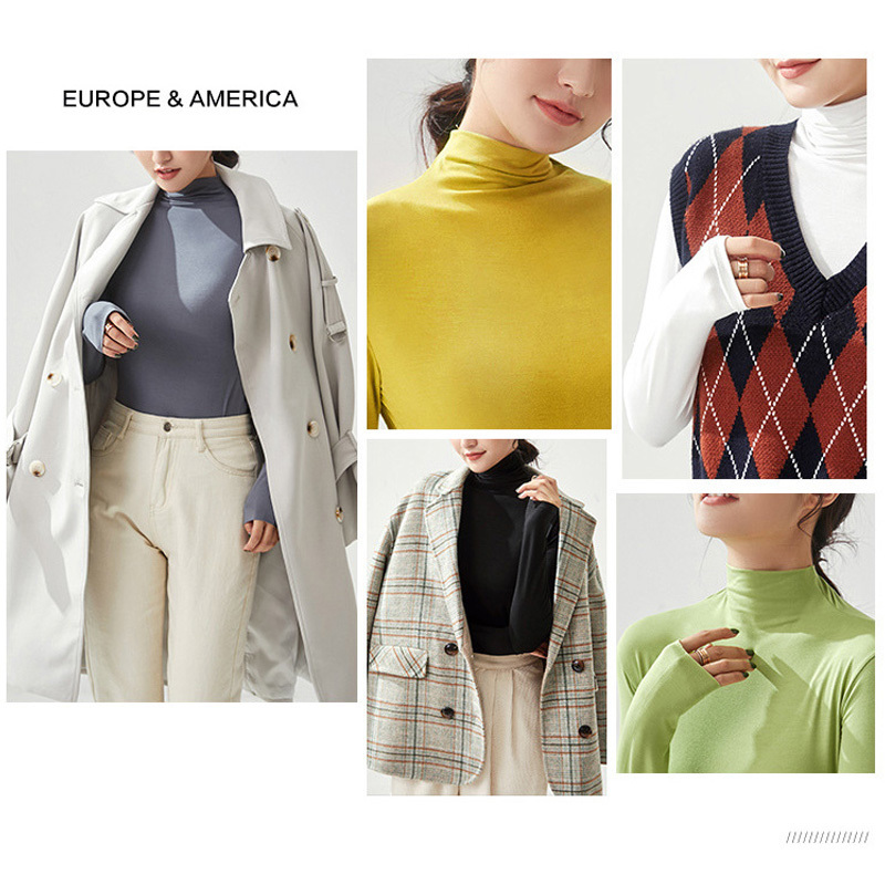 Hot Sale New Autumn Winter Basic Tops Long Sleeve Slim Thin Sexy T-shirt Women Fashion Solid Color Cloth Femme 210302