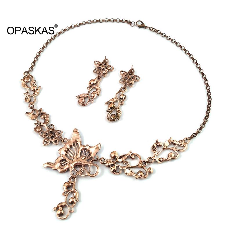 Earrings & Necklace Vintage Flash Fashion Alloy Rhinestone Enamel Butterfly Flower Earring Set For Women VL, Silver
Earrings & Necklace Vintage Flash Fashion Alloy Rhinestone Enamel Butterfly Flower Earring Set For Women VL, Silver
