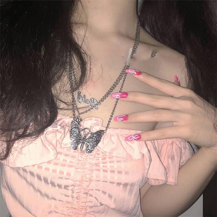 Pendant Necklaces Sweet Aesthetic Butterfly Hollow Zinc Alloy Harajuku Necklace Insect Vintage Letter Baby Jewelry For Egirl Gothic
Pendant Necklaces Sweet Aesthetic Butterfly Hollow Zinc Alloy Harajuku Necklace Insect Vintage Letter Baby Jewelry For Egirl Gothic