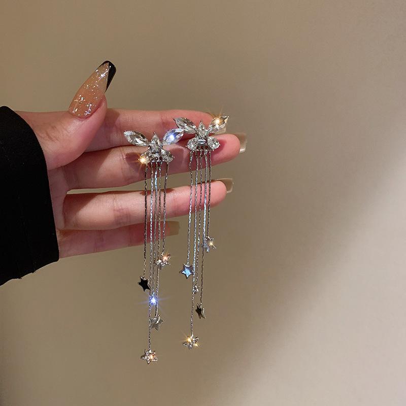 Dangle & Chandelier 2021 Arrival Fashion Earrings Metal Trendy Water Drop Women Long Tassle Elegant Female Jewelry, Silver
Dangle & Chandelier 2021 Arrival Fashion Earrings Metal Trendy Water Drop Women Long Tassle Elegant Female Jewelry, Silver
