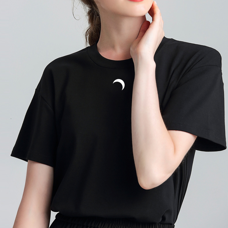 2021 New Preppy Sol Style Print Moon T-shirt of Women Summer Top Harajuku Loose Short Black White Shirt Streetwear Collegial D22m
2021 New Preppy Sol Style Print Moon T-shirt of Women Summer Top Harajuku Loose Short Black White Shirt Streetwear Collegial D22m