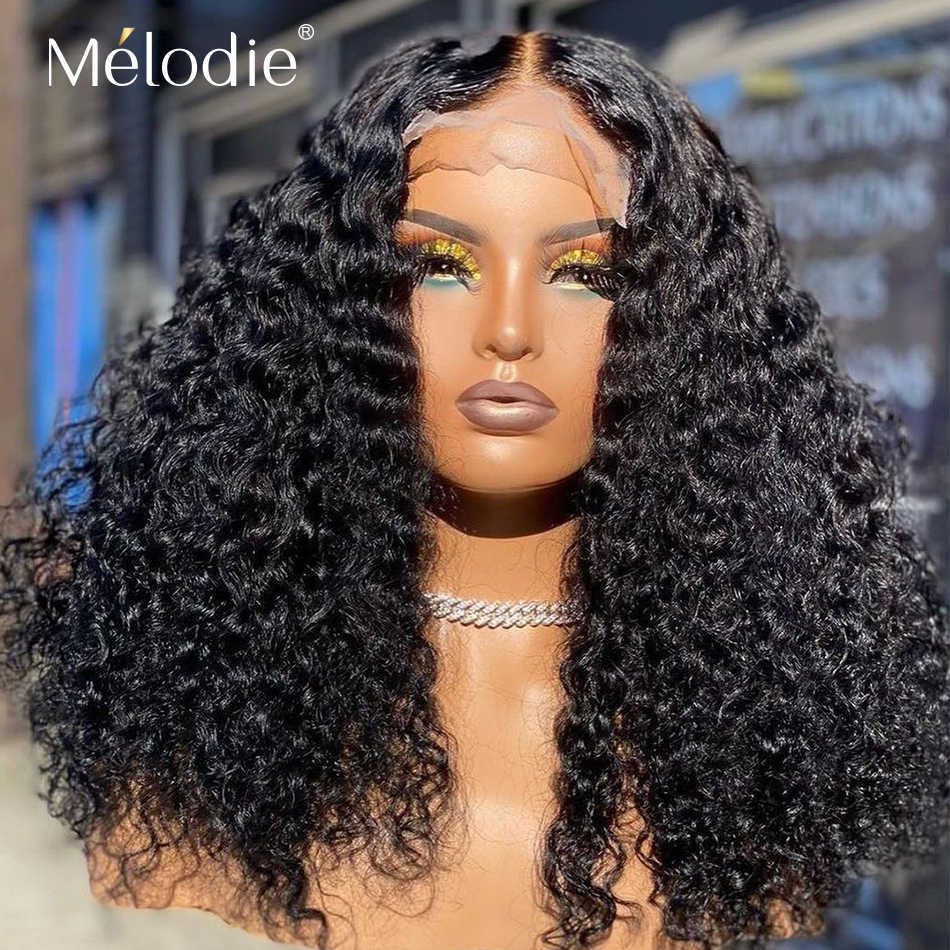 Melodie Short Bob Deep Wave Wig 4x4 5X5 6X6 Lace Closure Wig Loose Water Curly hair Frontal Human Hair Wigs For Black Women S0826