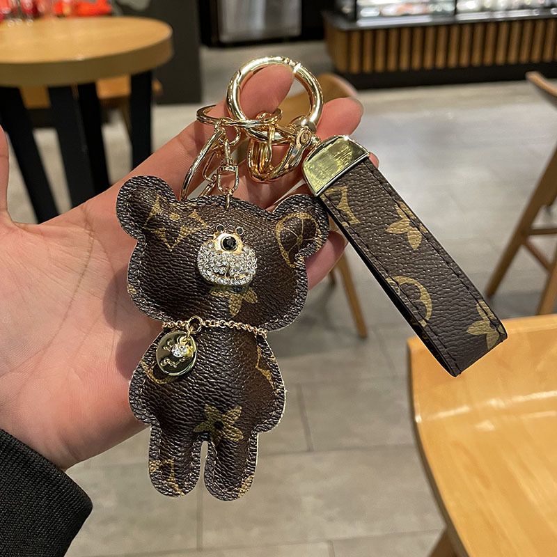 Hottest Bag Keychain PU Leather Bear Key Chains New Fashion Designer Keychain Accessories Animal Pendant Cartoon Bear Keyrings Ring Holder, Black
Hottest Bag Keychain PU Leather Bear Key Chains New Fashion Designer Keychain Accessories Animal Pendant Cartoon Bear Keyrings Ring Holder, Black