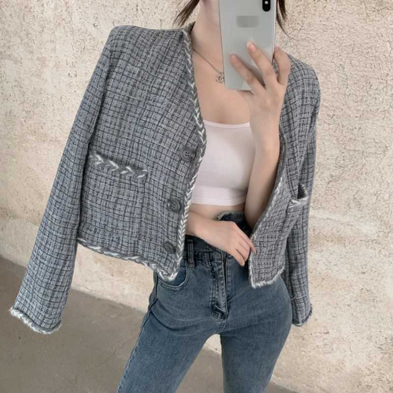 Temperament Ladies Style Tweed Women Jacket Spring Elegant Female Fashion Office OL Woman Chic Top 210526, Photo color
Temperament Ladies Style Tweed Women Jacket Spring Elegant Female Fashion Office OL Woman Chic Top 210526, Photo color