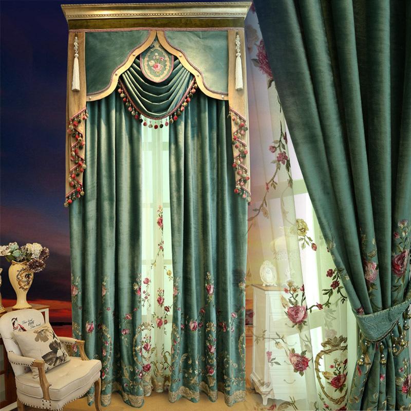 Curtain & Drapes Green Luxury Villa High Quality Velvet Embroidered Curtains For Living Room Voile Bedroom Window Treatment, Tulle
Curtain & Drapes Green Luxury Villa High Quality Velvet Embroidered Curtains For Living Room Voile Bedroom Window Treatment, Tulle