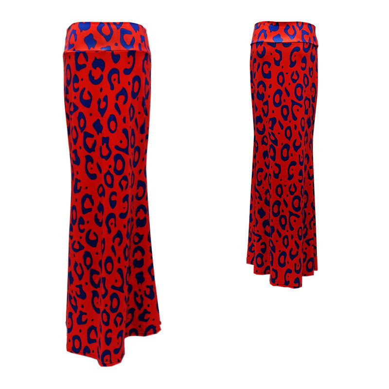 Summer Womens Skirts Printed Long Skirts Bohemian Fashion Style Beach Leisure Vacation Ladies Sexy Hip Skirts 3XL 210306