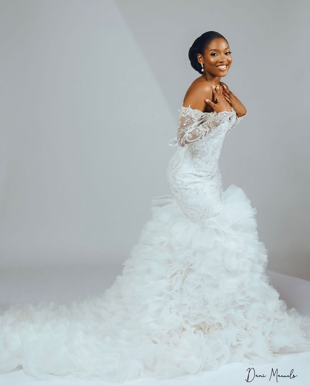 plus size arabic aso ebi sparkly mermaid sexy wedding dress beaded sequined lace bridal gowns dresses zj335