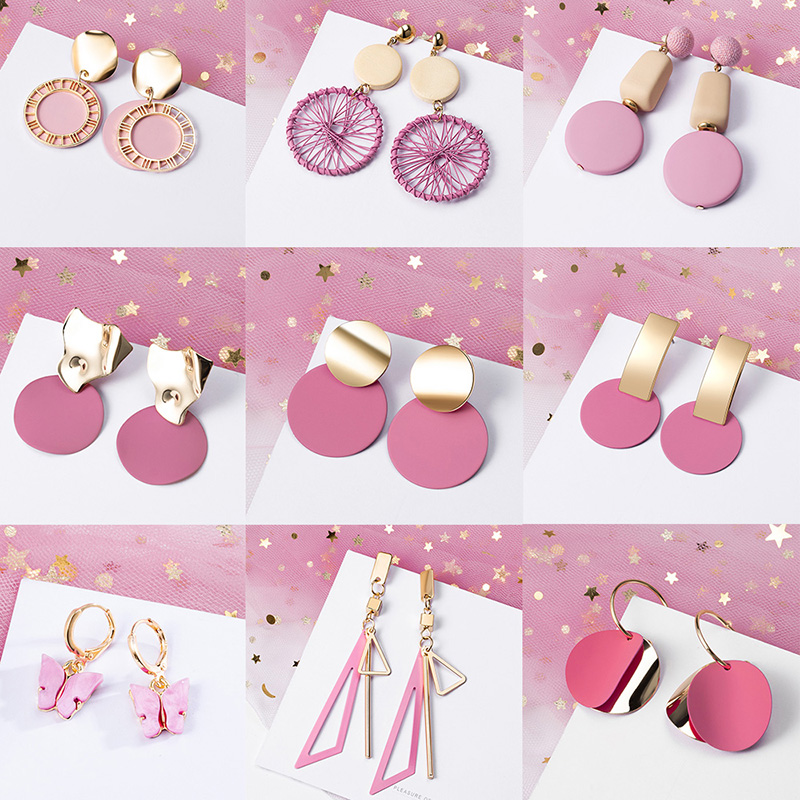 POXAM New Korean Statement Earrings for women Pink Sweet Arcylic Geometric Dangle Drop Gold Earings Brincos 2020 Fashion Jewelry, Silver
POXAM New Korean Statement Earrings for women Pink Sweet Arcylic Geometric Dangle Drop Gold Earings Brincos 2020 Fashion Jewelry, Silver