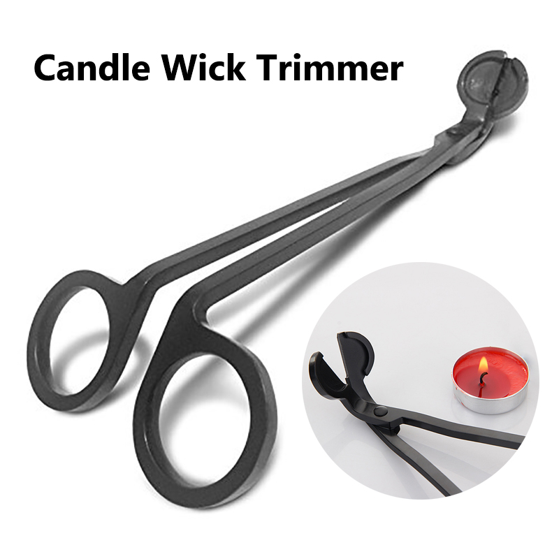 Black Stainless Steel Candle Wick Trimmer Oil Lamp Trim Scissor Tijera Tesoura Cutter Snuffer Tool Hook Clipper от DHgate WW