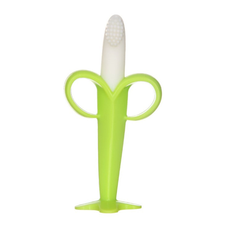 Banana Baby Toothbrush Self Soothing Pain Relief Soft Baby Teething Toys Training Toothbrush for Babies Toddlers Infants Molar Teether