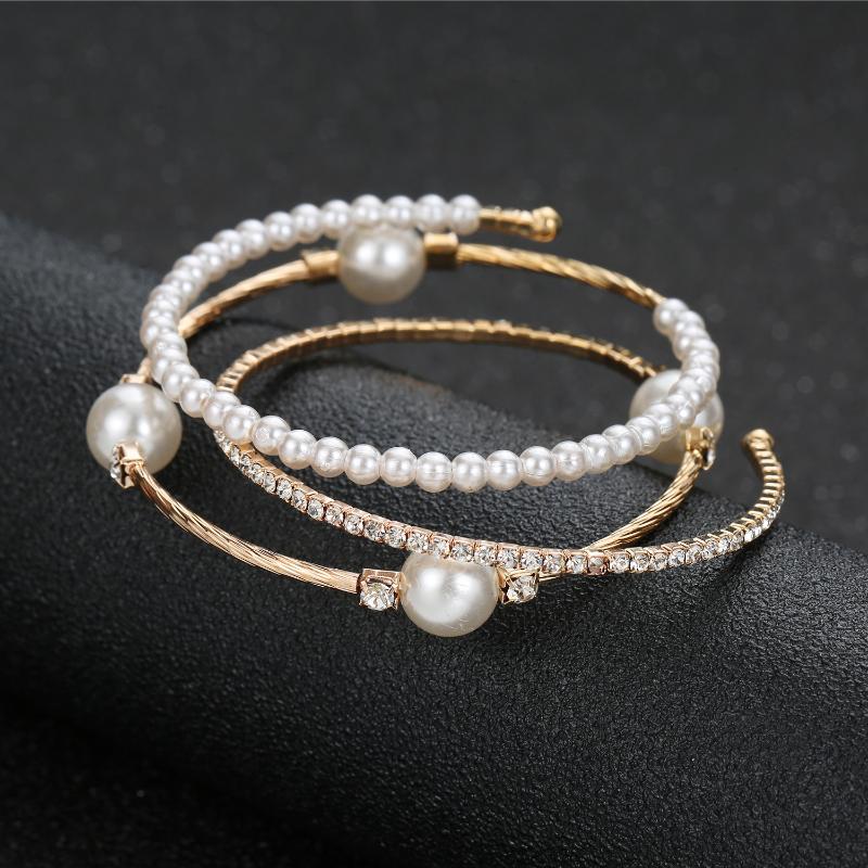 Bangle Simple Bracelet Three Rows Of Full Diamond Elastic Open Durable And All-Matched NOV99
Bangle Simple Bracelet Three Rows Of Full Diamond Elastic Open Durable And All-Matched NOV99