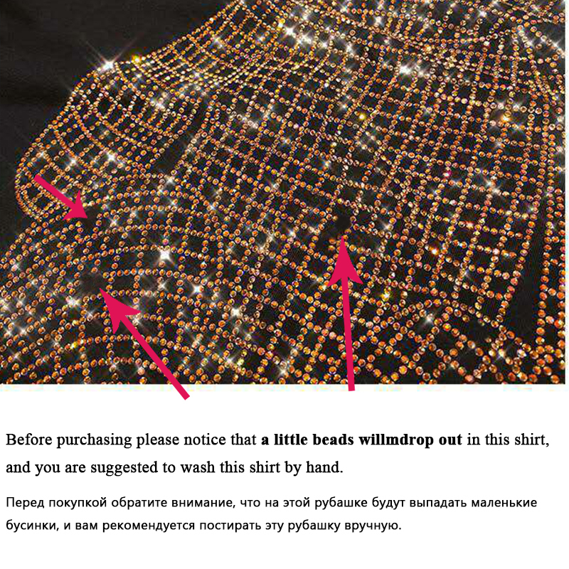 Beading Bear Women T-shirt Harajuku Oversize Short-Sleeved HIp Hop Women Cotton Loose Crystal Maxi Korean Female Clothes 210306
