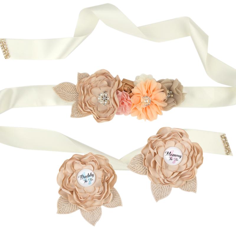 Belts Maternity Flower Belt Dad Badge Born Kids Birthday Party Accessories Set Chiffon Floral Rhinestone Women Girdle, Black;brown
Belts Maternity Flower Belt Dad Badge Born Kids Birthday Party Accessories Set Chiffon Floral Rhinestone Women Girdle, Black;brown