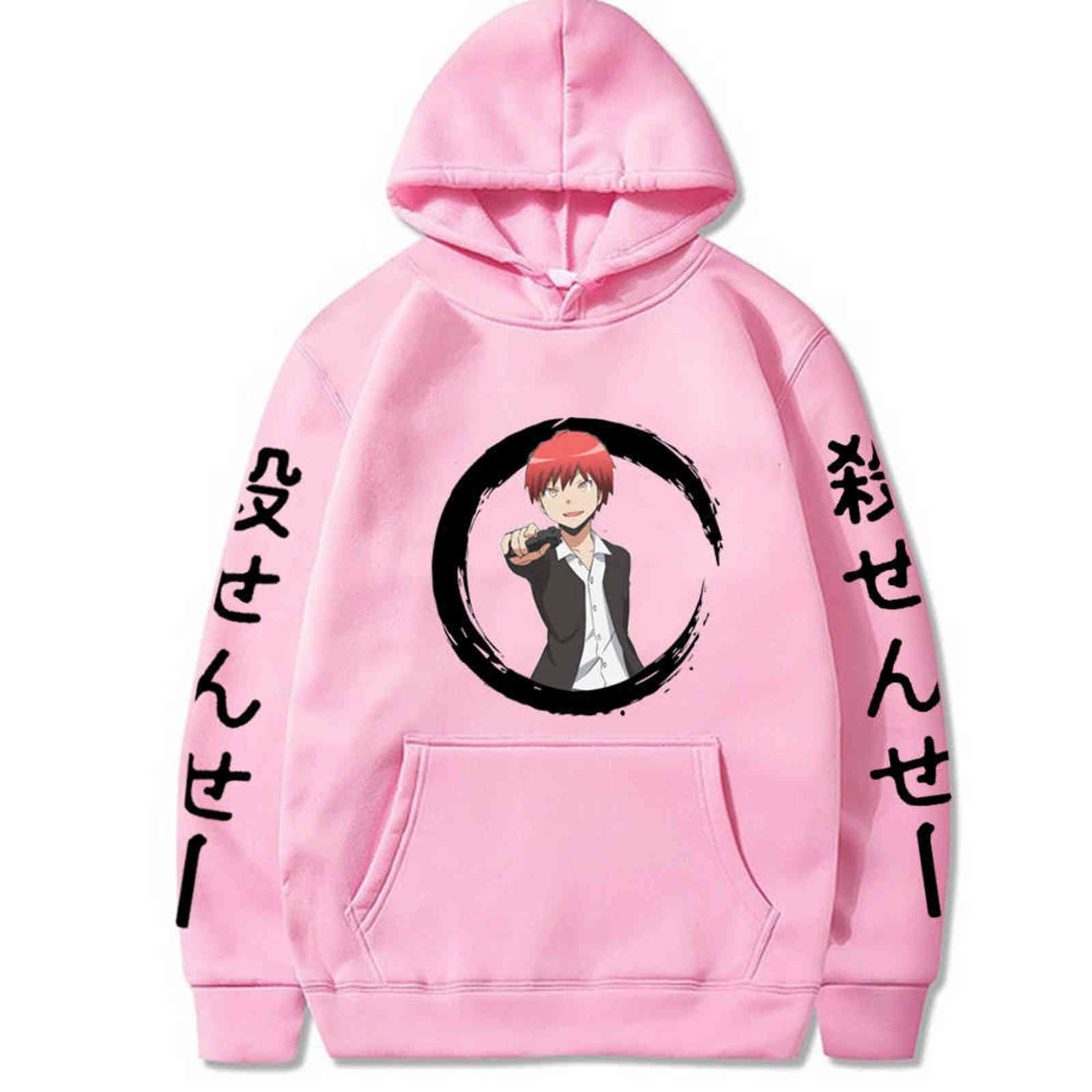 Anime Assassination Classroom Print Hoodies Long Sleeve Sweatshirt Unisex Harajuku Akabane Karma Pullover Tops Y1109