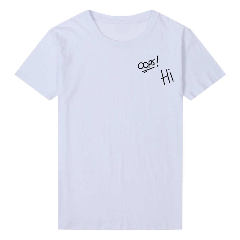 Pkorli Larry Stylinson Hi Oops Niall Horan T-Shirt Women Men Cotton Short Sleeve Unisex T Shirt Summer Crewneck Tee Shirt Femme 210306