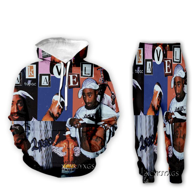Men's Tracksuits Xinchenyuan Tupac 2Pac 3D Printed Clothing Long Sleeve Fashion Sweatshirt Hoodies Sport Pants Z26, 04
Men's Tracksuits Xinchenyuan Tupac 2Pac 3D Printed Clothing Long Sleeve Fashion Sweatshirt Hoodies Sport Pants Z26, 04
