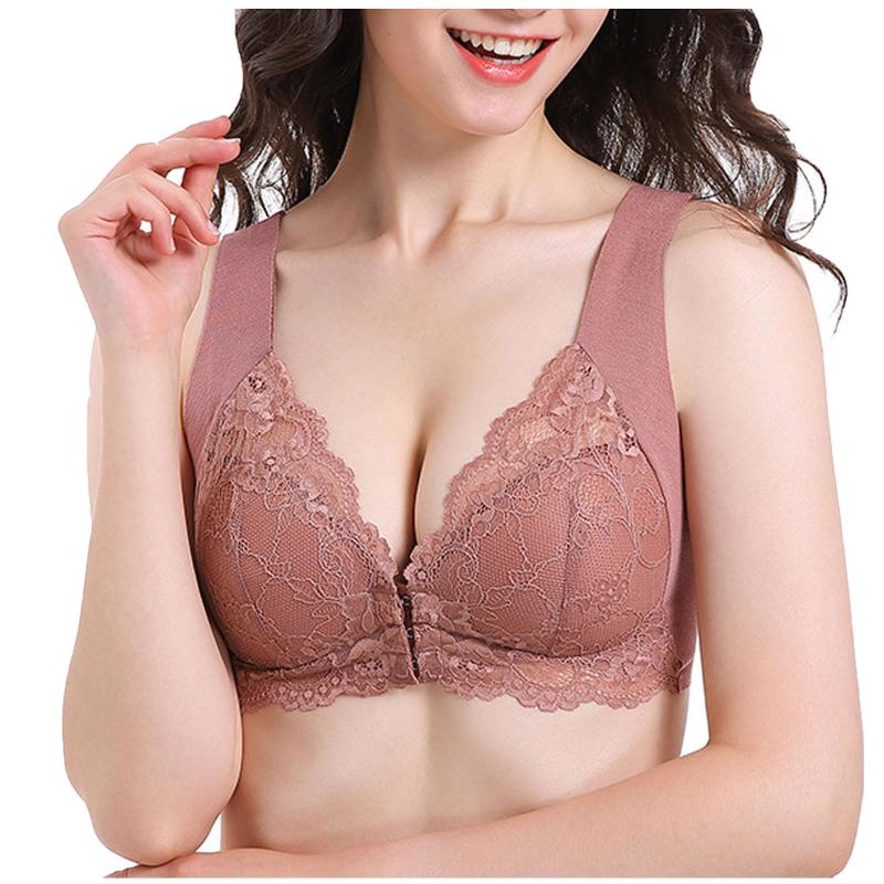 Bras Women Bra Fashion Lace Front Closure Patchwork One-Piece Full Cup Wire Free Underwear Everyday Bh Zonder Beugel 00, As photo
Bras Women Bra Fashion Lace Front Closure Patchwork One-Piece Full Cup Wire Free Underwear Everyday Bh Zonder Beugel 00, As photo