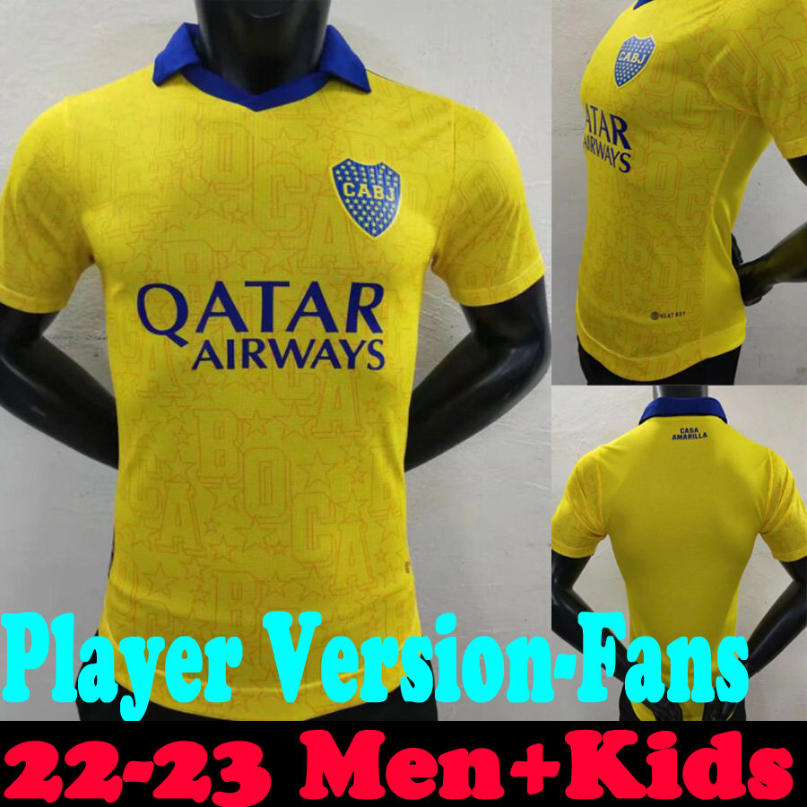 New 22 23 Boca Juniors soccer jersey Player Version Fans CARLITOS MARADONA TEVEZ DE ROSSI 2022 2023 football shirt men + kids kit sets Women home away third 3rd yellow, 22 23 third yellow fans
New 22 23 Boca Juniors soccer jersey Player Version Fans CARLITOS MARADONA TEVEZ DE ROSSI 2022 2023 football shirt men + kids kit sets Women home away third 3rd yellow, 22 23 third yellow fans