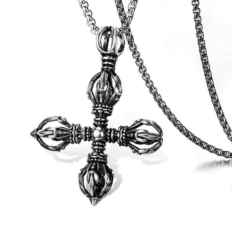 Pendant Necklaces Punk Stainless Steel Mantra Vajra Jiang Mochu Necklace For Men Buddhist Jewelry
Pendant Necklaces Punk Stainless Steel Mantra Vajra Jiang Mochu Necklace For Men Buddhist Jewelry