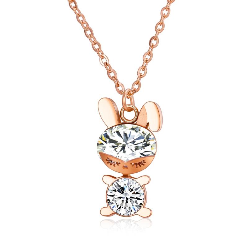 Pendant Necklaces FATE LOVE Cute Women Animal Rabbits & Pendants For Girls Lady Female Fashion Jewelry Rose Gold Color GX1437
Pendant Necklaces FATE LOVE Cute Women Animal Rabbits & Pendants For Girls Lady Female Fashion Jewelry Rose Gold Color GX1437
