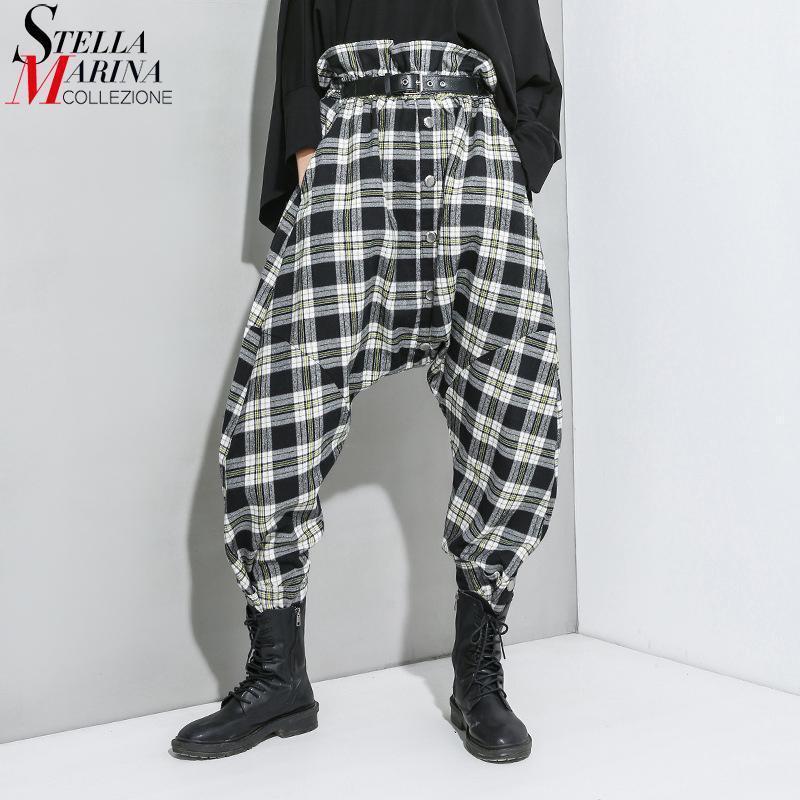 Women's Pants & Capris Woman 2021 Casual Style Long Black Red Plaid Harem Belt Ladies Cotton Streetwear Ankle Length Trousers ZY0221, Black;white
Women's Pants & Capris Woman 2021 Casual Style Long Black Red Plaid Harem Belt Ladies Cotton Streetwear Ankle Length Trousers ZY0221, Black;white