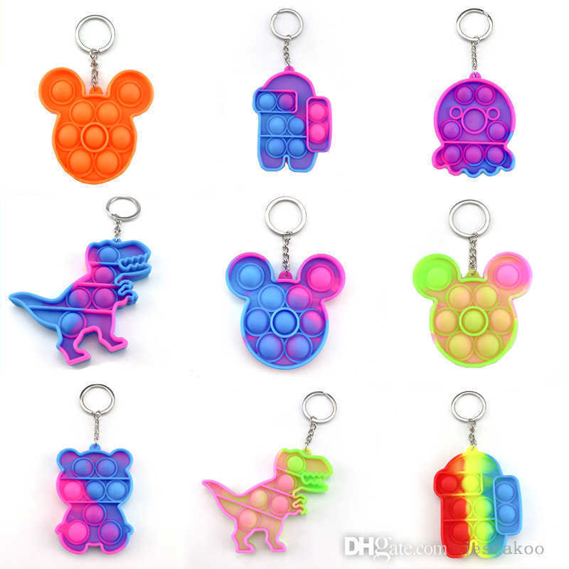 Fidget Toy Sensory Jewelry Key Chains Push Poo Bubble Poppers Cartoon Simple Dimple Toys Keychain Stress Reliever Children Gifts
Fidget Toy Sensory Jewelry Key Chains Push Poo Bubble Poppers Cartoon Simple Dimple Toys Keychain Stress Reliever Children Gifts