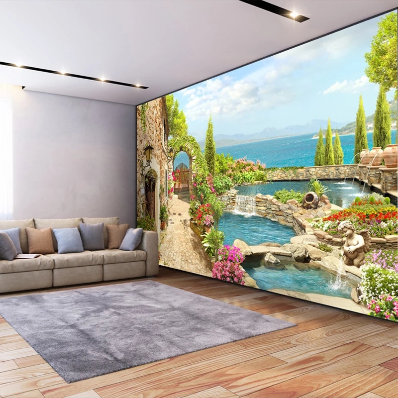 High Quality Custom 3D Photo Wallpaper Bedroom Walls Garden Landscape Living Room Background Wall Home Decor