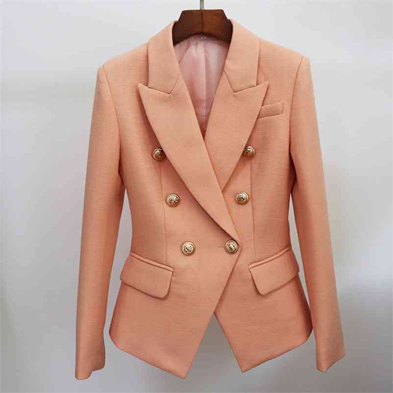 Spring Arrivals Classic Designer Women Slim Fitting Metal Lion Button Double Breasted Blazer Jacket ML340 210525, Nude
Spring Arrivals Classic Designer Women Slim Fitting Metal Lion Button Double Breasted Blazer Jacket ML340 210525, Nude