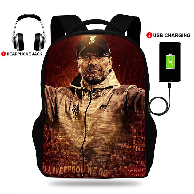 School Bags Backpacks Football Klopp Coque Print USB Charge Backpack Waterproof Bagpack Teenage Boys&Girls Travel Bag
School Bags Backpacks Football Klopp Coque Print USB Charge Backpack Waterproof Bagpack Teenage Boys&Girls Travel Bag