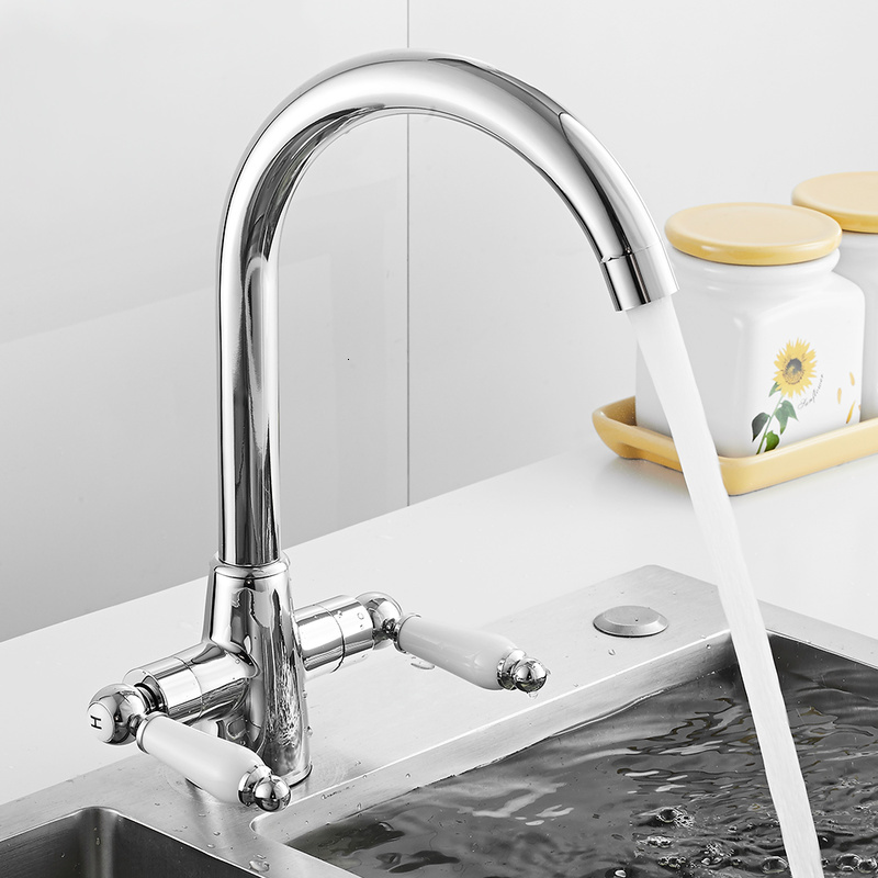 2021 New Traditional Kitchen Faucet Double Lever Sink Handle 360 Degrees Two Spinner Mixing Bronze Vae Body Hot Code Water Faucets Bgbq
2021 New Traditional Kitchen Faucet Double Lever Sink Handle 360 Degrees Two Spinner Mixing Bronze Vae Body Hot Code Water Faucets Bgbq