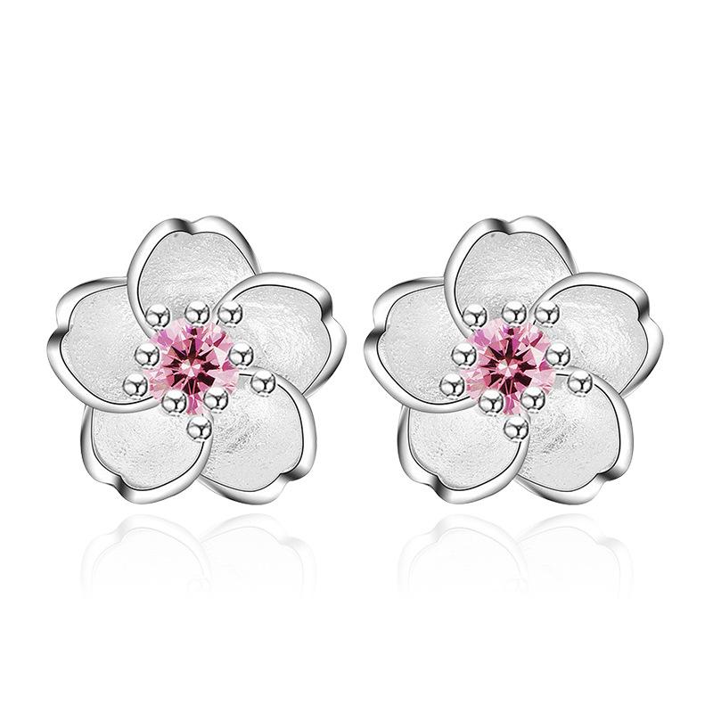 Stud Cherry Flower Blossoms Crystal Earrings Silver Color Ear Studs Women's Fine Jewelry Mother's Day Birthday Gift, Golden;silver
Stud Cherry Flower Blossoms Crystal Earrings Silver Color Ear Studs Women's Fine Jewelry Mother's Day Birthday Gift, Golden;silver