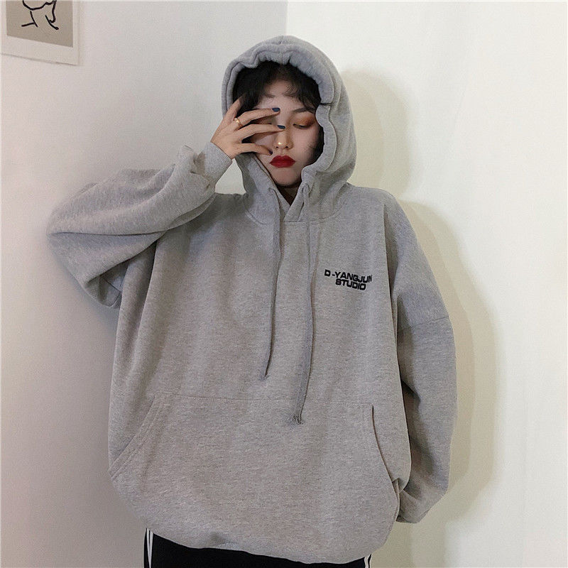oversized Womens Clothes Hoodies Teen Street Harajuku Hip Hop Sweatshirt Printing Loose Leisure pink Korean style clothes tops 201102