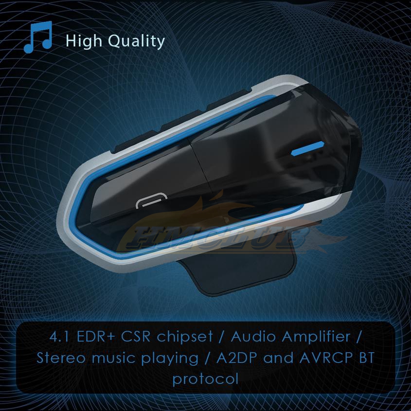 Motorcycle Intercom Helmet Wireless Bluetooth Headset Riding Handsfree Long Standby FM Radio Stereo MP3 Earphone Waterproof Interphone Headsets Music 