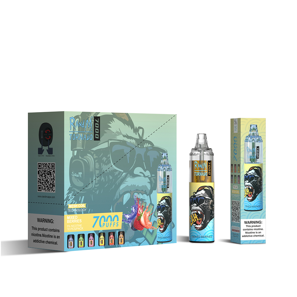 Original RandM tornado 7000 puffs disposable E cigarette Mesh Coil vape with colorful lights Rechargeable Vape Multi-flavor RBG Light Atomizer
Original RandM tornado 7000 puffs disposable E cigarette Mesh Coil vape with colorful lights Rechargeable Vape Multi-flavor RBG Light Atomizer