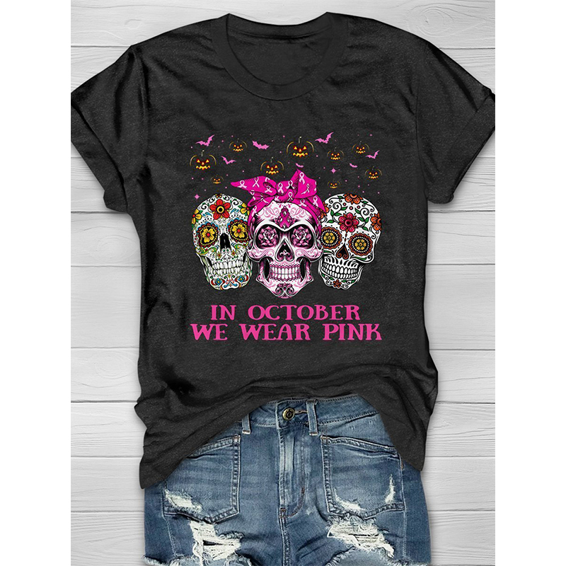 Ladies Top T-shirt Skull Bowknot Print Basic Style Harajuku Summer Casual Street Round Neck Short Sleeve Comfortable Clothing, White
Ladies Top T-shirt Skull Bowknot Print Basic Style Harajuku Summer Casual Street Round Neck Short Sleeve Comfortable Clothing, White