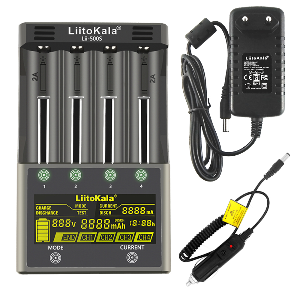 LiitoKala lii-500S lii-500lii-600 pack LCD 3.7V 1.2V 18650 26650 16340 14500 10440 18500 20700B 21700 Battery Charger with screen
LiitoKala lii-500S lii-500lii-600 pack LCD 3.7V 1.2V 18650 26650 16340 14500 10440 18500 20700B 21700 Battery Charger with screen
