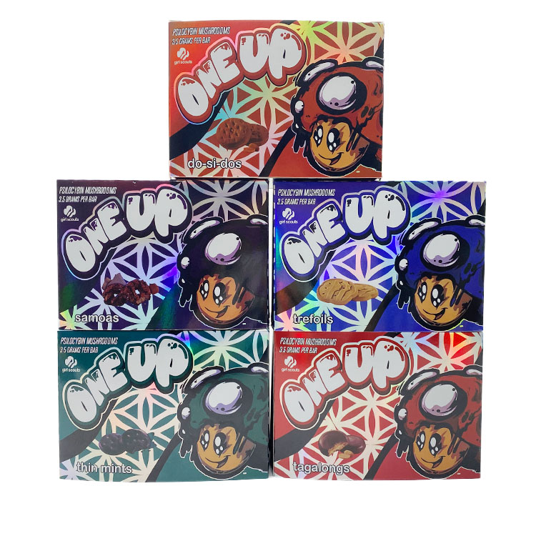 New Design One Up Chocolate Packing Boxes Mushroom Shrooms Bar 3.5G 3.5 grams Oneup Packaging Pack Package Box Cookies and Cream with Display Box 5 Flavors
New Design One Up Chocolate Packing Boxes Mushroom Shrooms Bar 3.5G 3.5 grams Oneup Packaging Pack Package Box Cookies and Cream with Display Box 5 Flavors