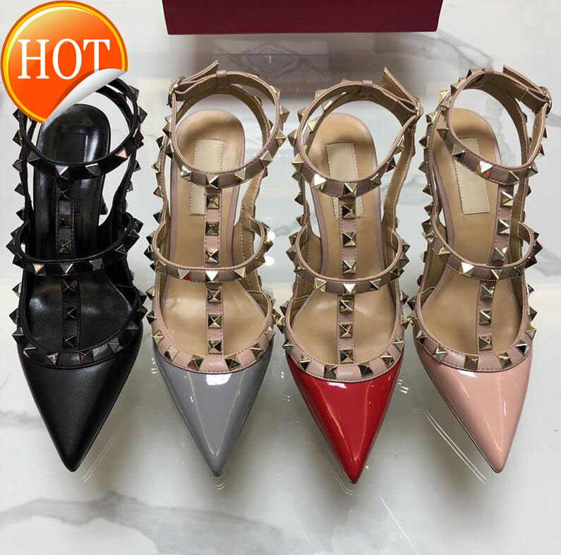Brand Women Pumps Wedding Shoes High Heels Rivets Sandals 6cm 8cm 10cm Fashion Ankle Straps Sexy Bridal Shoe 34-44 with dust bag, Gold matte
Brand Women Pumps Wedding Shoes High Heels Rivets Sandals 6cm 8cm 10cm Fashion Ankle Straps Sexy Bridal Shoe 34-44 with dust bag, Gold matte