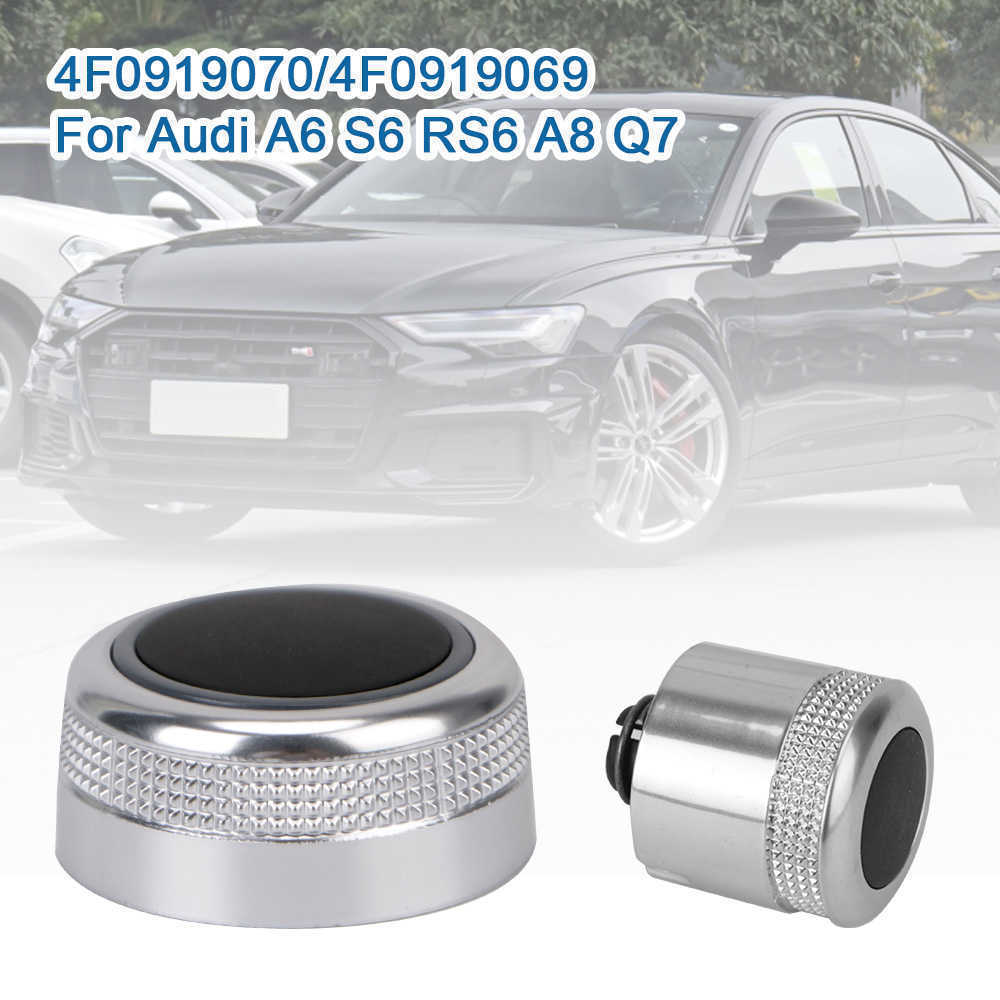 Cover Car Switch 4F0919069 4F0919070 Multimedia MMI Rotary Knob Main Menu Volume Button 2PCS
