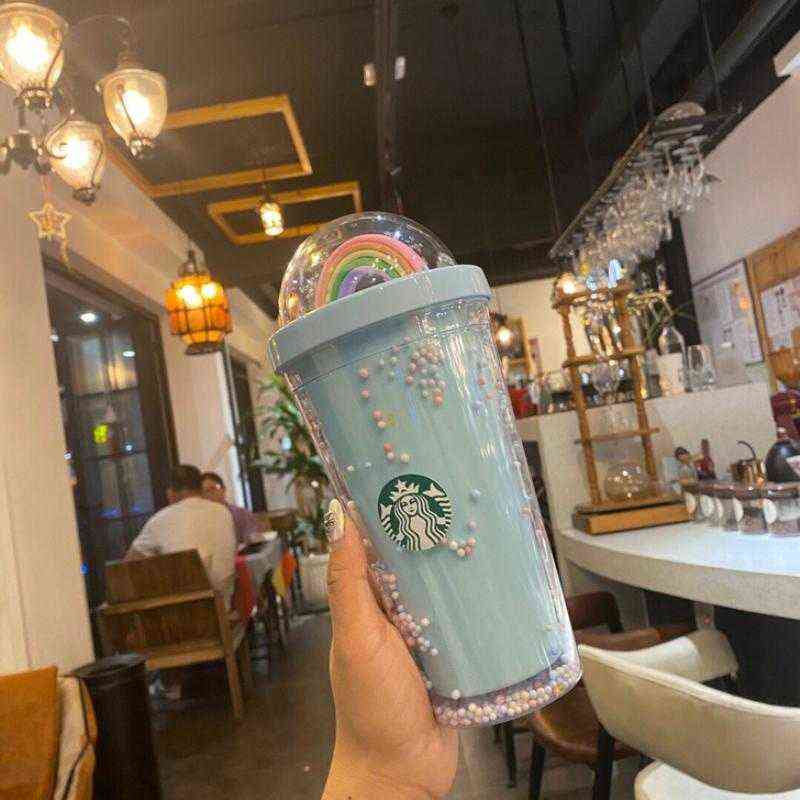 450ML Cute Rainbow Starbucks Tumblers Cup Mugs Double Plastic with Straws PET Material for Kids Adult Girlfirend Gift Products FY4479 H1102, 1 lot=1cup+1lid+1straw
450ML Cute Rainbow Starbucks Tumblers Cup Mugs Double Plastic with Straws PET Material for Kids Adult Girlfirend Gift Products FY4479 H1102, 1 lot=1cup+1lid+1straw